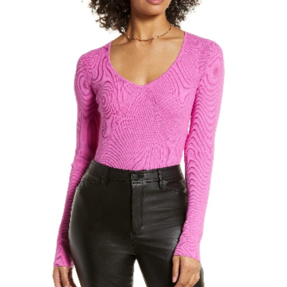 NWOT Halogen Ribbed V-Neck Sweater